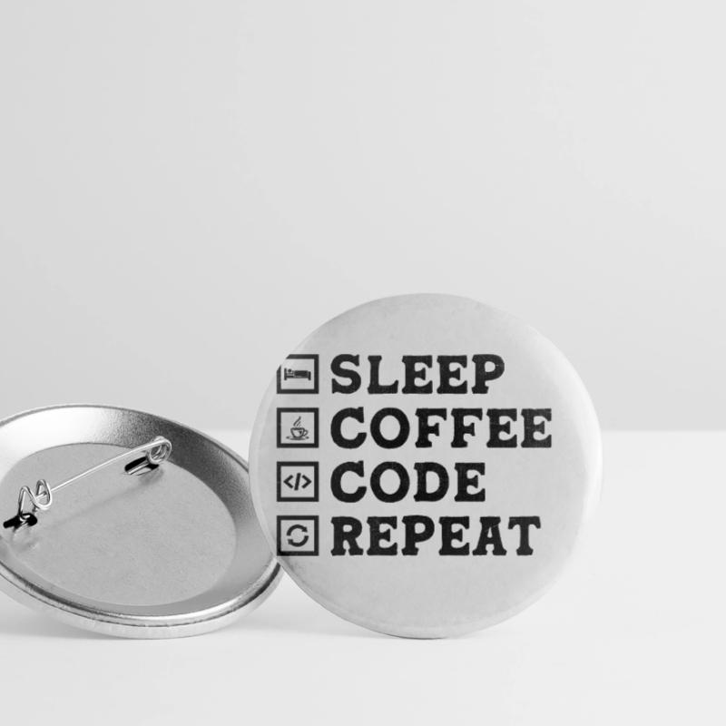 Kaffee-Codierung Programmierer Programmierer Entwickler Nerd Coff Buttons groß 56 mm (5er Pack)