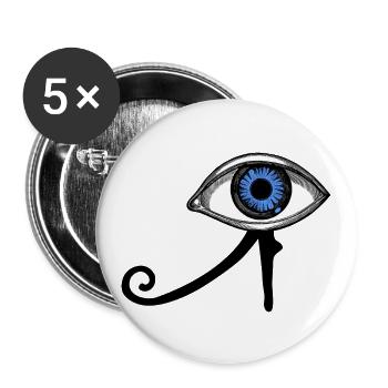 Oeil spirale - Lot de 5 grands badges (56 mm) - blanc - Devant