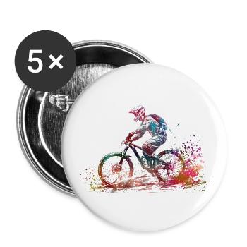 Rider de BMX #sport #bike - Lot de 5 grands badges (56 mm) - blanc - Devant