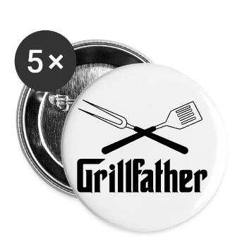 BBQ grilling - Buttons large 2.2''/56 mm (5-pack) - white - Front