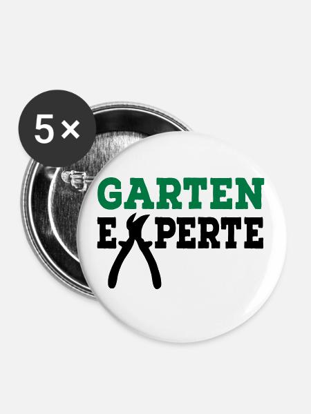 Garten Experte - Buttons groß 56 mm (5er Pack) - Weiß