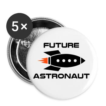 Future astronaut (spacecraft) - Buttons large 2.2''/56 mm (5-pack) - white - Front