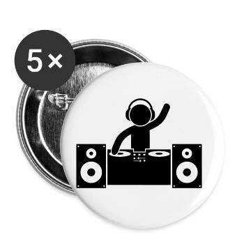 dj turntables - Buttons groß 56 mm (5er Pack) - Weiß - Vorne