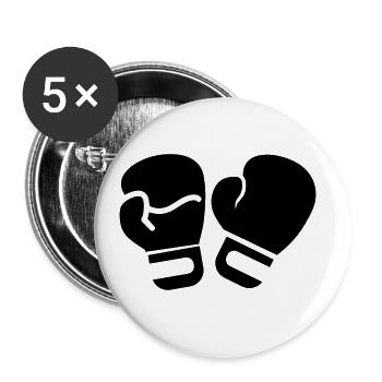 Boxing Boxing Gloves Symbol - Buttons large 2.2''/56 mm (5-pack) - white - Front