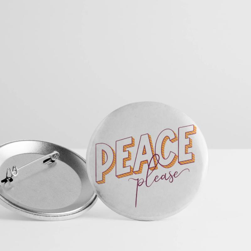 Peace Please Please Peace Saying Scripture Call Buttons large 2.2''/56 mm (5-pack)
