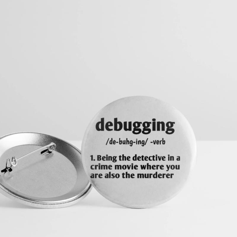 Debugging Noun Definition Coder Programmer Compute Buttons groß 56 mm (5er Pack)