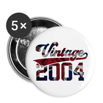 22E ANNIVERSAIRE VINTAGE 2004 UK - Lot de 5 grands badges (56 mm) - blanc - Devant