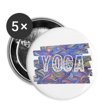 yoga rs e 45 - Buttons groß 56 mm (5er Pack) - Weiß - Vorne