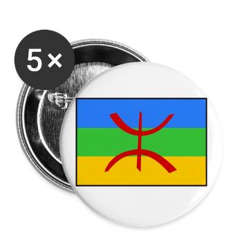 Amazigh - Lot de 5 grands badges (56 mm) - blanc - Devant