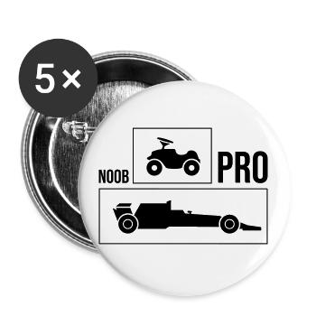 Noob vs Pro Car - Buttons large 2.2''/56 mm (5-pack) - white - Front
