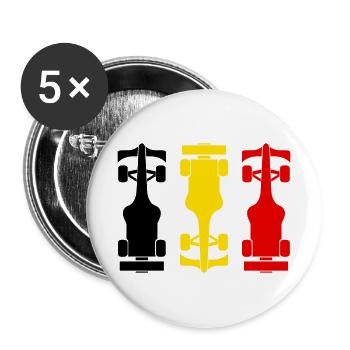 Formula Belgien Formel Racing Belgien Flagge - Buttons groß 56 mm (5er Pack) - Weiß - Vorne