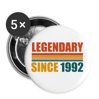 légendaire depuis 1992 - Lot de 5 grands badges (56 mm) - blanc - Devant