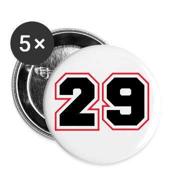 29 Zahl symbol - Buttons groß 56 mm (5er Pack) - Weiß - Vorne