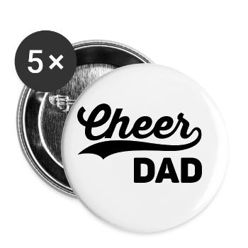 Cheer Dad The Only Thing I Flip Is My Wallet Gymna - Buttons groß 56 mm (5er Pack) - Weiß - Vorne
