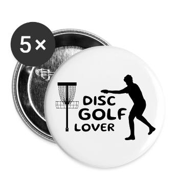 Discgolf - Buttons groß 56 mm (5er Pack) - Weiß - Vorne