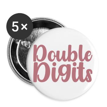 Cadeau d’anniversaire 10 ans, 10 ans, pour garçons et filles - Lot de 5 grands badges (56 mm) - blanc - Devant