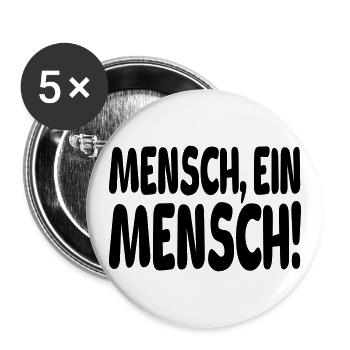 Ein Mensch II - Buttons groß 56 mm (5er Pack) - Weiß - Vorne