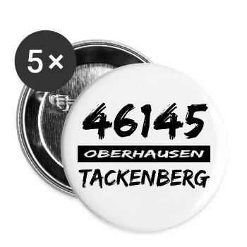46145 Oberhausen Tackenberg - Buttons groß 56 mm (5er Pack) - Weiß - Vorne