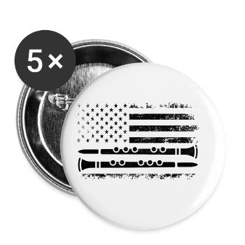 Oboe Player Oboe Basoonist Marching Band Instrumen - Buttons large 2.2''/56 mm (5-pack) - white - Front