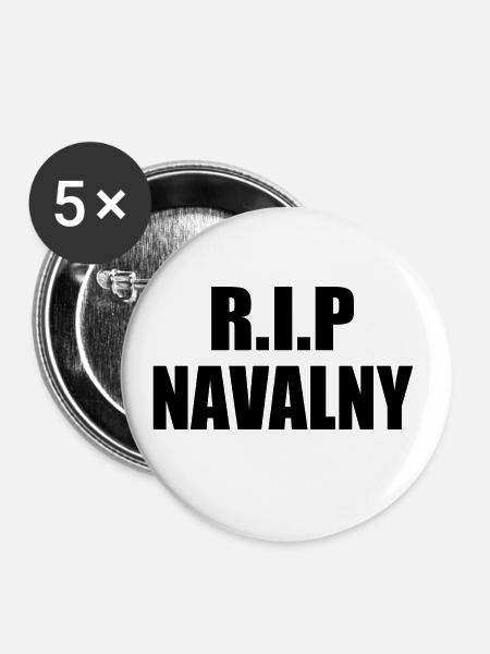 rip alexej nawalny - Buttons groß 56 mm (5er Pack) - Weiß