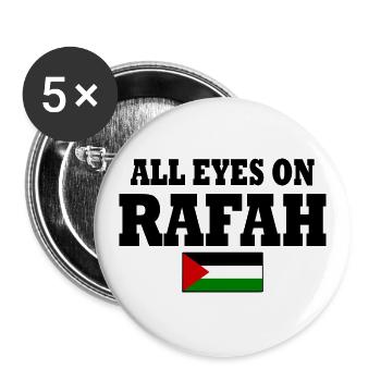 all eyes on rafah - Lot de 5 grands badges (56 mm) - blanc - Devant
