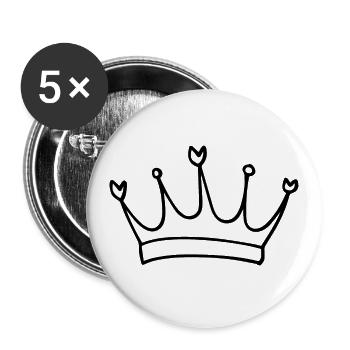 Crown - Buttons large 2.2''/56 mm (5-pack) - white - Front