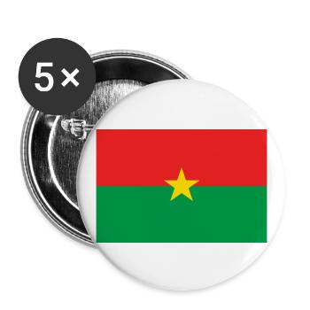 Burkina pectorisch - Buttons groß 56 mm (5er Pack) - Weiß - Vorne