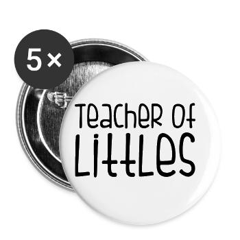 Teacher Of Littles Babysitter Daycare Provider Tea - Buttons groß 56 mm (5er Pack) - Weiß - Vorne