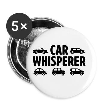 Car Whisperer Car Lover Car Mechanic Vehicle Techn - Buttons large 2.2''/56 mm (5-pack) - white - Front