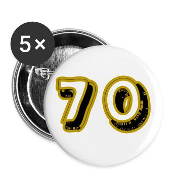 HAPPY BIRTHDAY. HAPPY BIRTHDAY. ANNIVERSARY. - Buttons large 2.2''/56 mm (5-pack) - white - Front