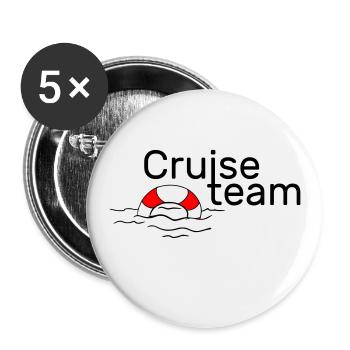 Cruiseteam - Buttons groß 56 mm (5er Pack) - Weiß - Vorne