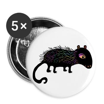 Rainbow Lint Toy - Buttons large 2.2''/56 mm (5-pack) - white - Front