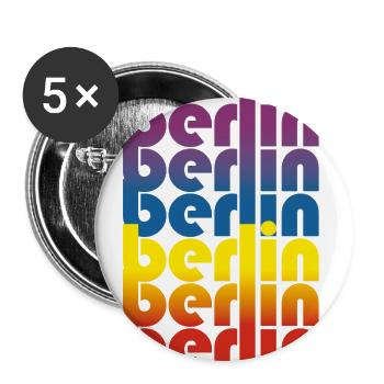 Berlin Berlin - Buttons groß 56 mm (5er Pack) - Weiß - Vorne