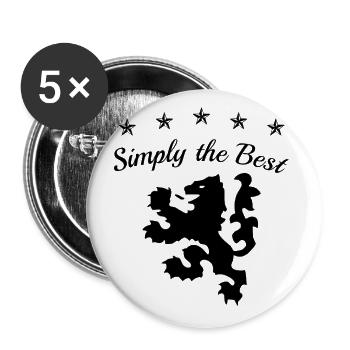 Einfach das Beste - Design 1 - Buttons groß 56 mm (5er Pack) - Weiß - Vorne