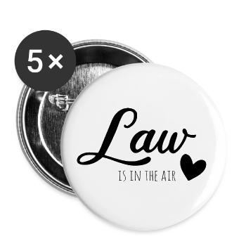 law is in the air - Lot de 5 grands badges (56 mm) - blanc - Devant