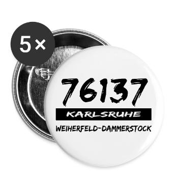 76137 Karlsruhe Weiherfeld Dammerstock - Buttons groß 56 mm (5er Pack) - Weiß - Vorne