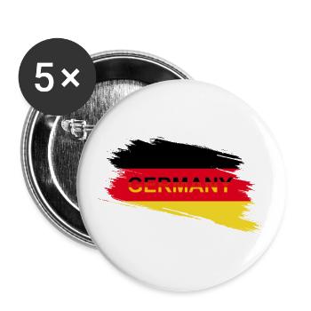 Germany - Buttons large 2.2''/56 mm (5-pack) - white - Front