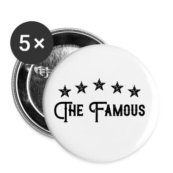 Le célèbre - Design 6 - Lot de 5 grands badges (56 mm) - blanc - Devant