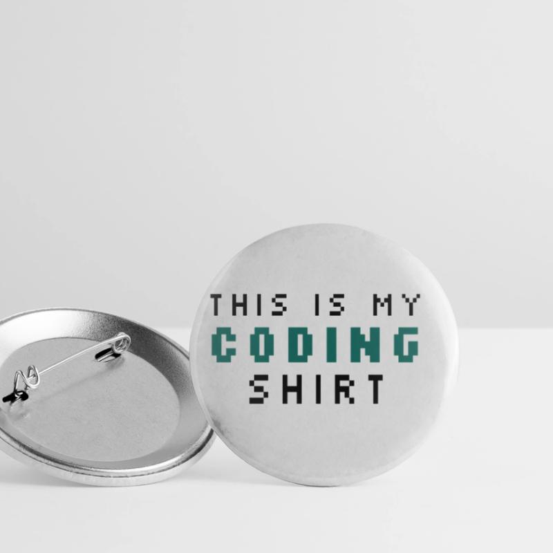 This Is My Coding Shirt Coder Programmer Computer Buttons groß 56 mm (5er Pack)