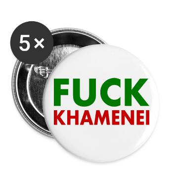Fuck khamenei Chamenei - iran - Buttons groß 56 mm (5er Pack) - Weiß - Vorne