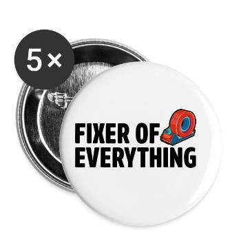 Fixer Of Everything Car Lover Automobile Mechanic - Buttons large 2.2''/56 mm (5-pack) - white - Front