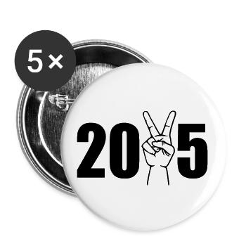2025 - Buttons groß 56 mm (5er Pack) - Weiß - Vorne