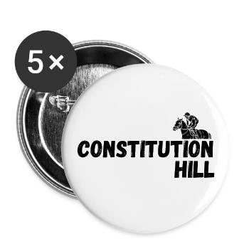 Constitution Hill Horse Racing Design - Buttons large 2.2''/56 mm (5-pack) - white - Front