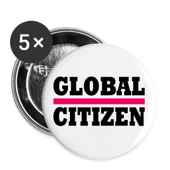 global citizen - Buttons groß 56 mm (5er Pack) - Weiß - Vorne