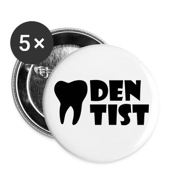 Dentist (Zahn) - Buttons groß 56 mm (5er Pack) - Weiß - Vorne