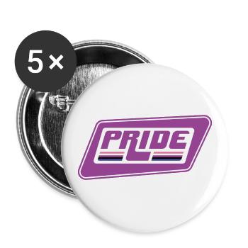 Pride Gender Fluid - Buttons large 2.2''/56 mm (5-pack) - white - Front