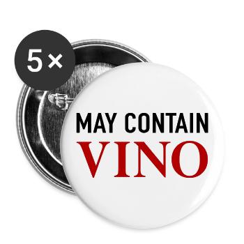 May Contain Vino May Contain Traces of Wine - Buttons large 2.2''/56 mm (5-pack) - white - Front