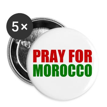 Pray for morocco marokko - Buttons groß 56 mm (5er Pack) - Weiß - Vorne