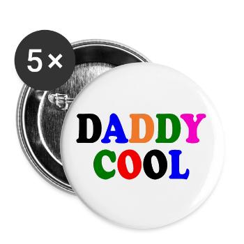 Daddy cool - Buttons large 2.2''/56 mm (5-pack) - white - Front