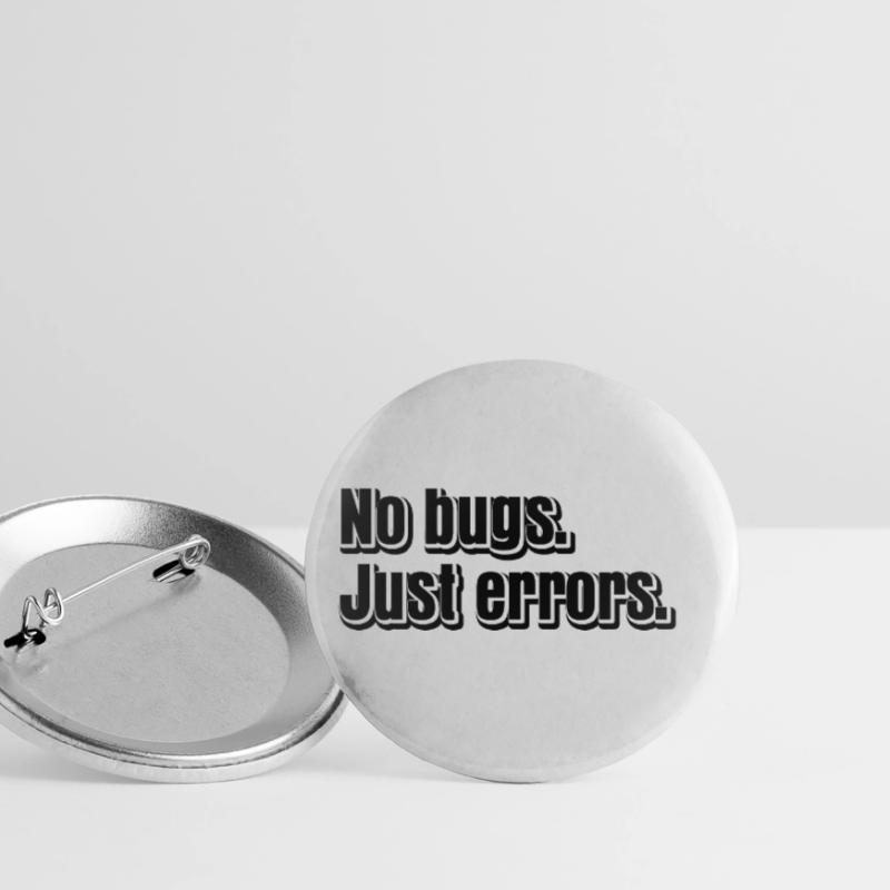 No Bugs Just Errors Coder Programmer Nerd Software Buttons groß 56 mm (5er Pack)